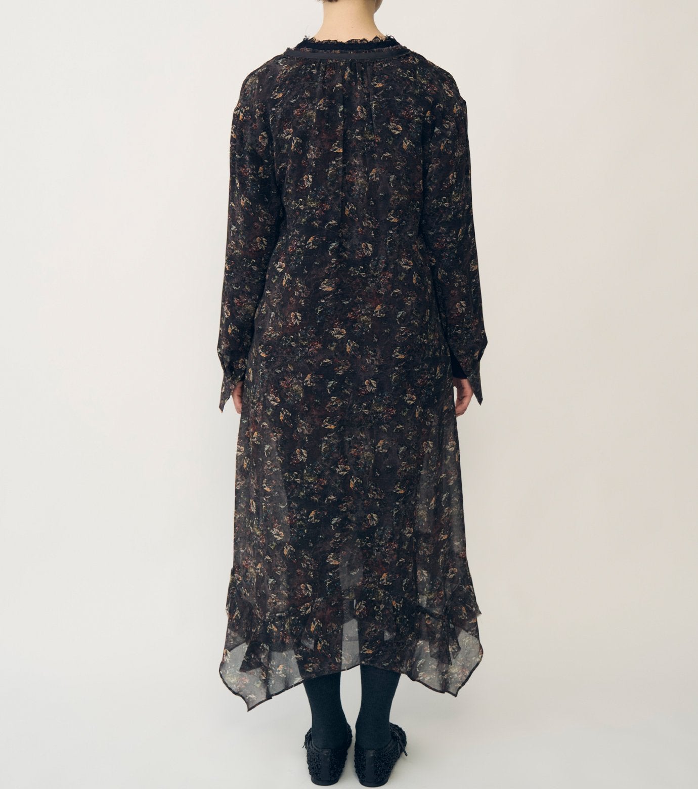 Gathered Dressw/Floral&Mineral Print