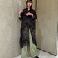 Gathered Dressw/Floral&Mineral Print