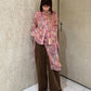 Gathered Dressw/Floral&Mineral Print