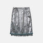 Foil Print Layered Skirt