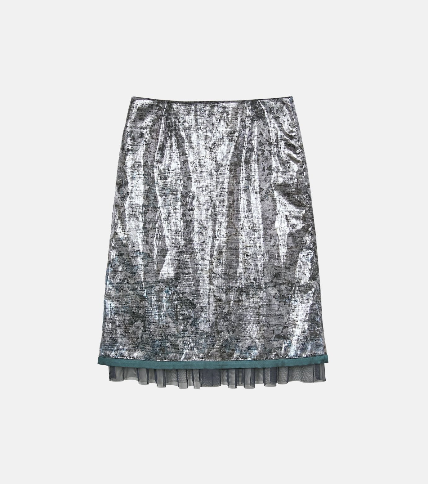 Foil Print Layered Skirt