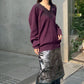 Foil Print Layered Skirt