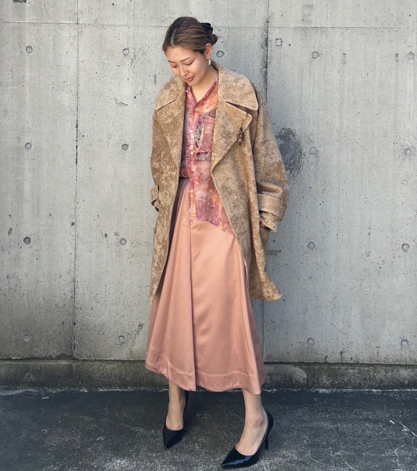 Skirt w/Front Draped Detail