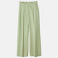 Wool Satin Straight Pants