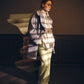 Wool Satin Straight Pants