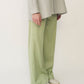 Wool Satin Straight Pants