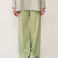 Wool Satin Straight Pants