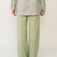 Wool Satin Straight Pants