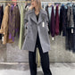 Wool Satin Straight Pants