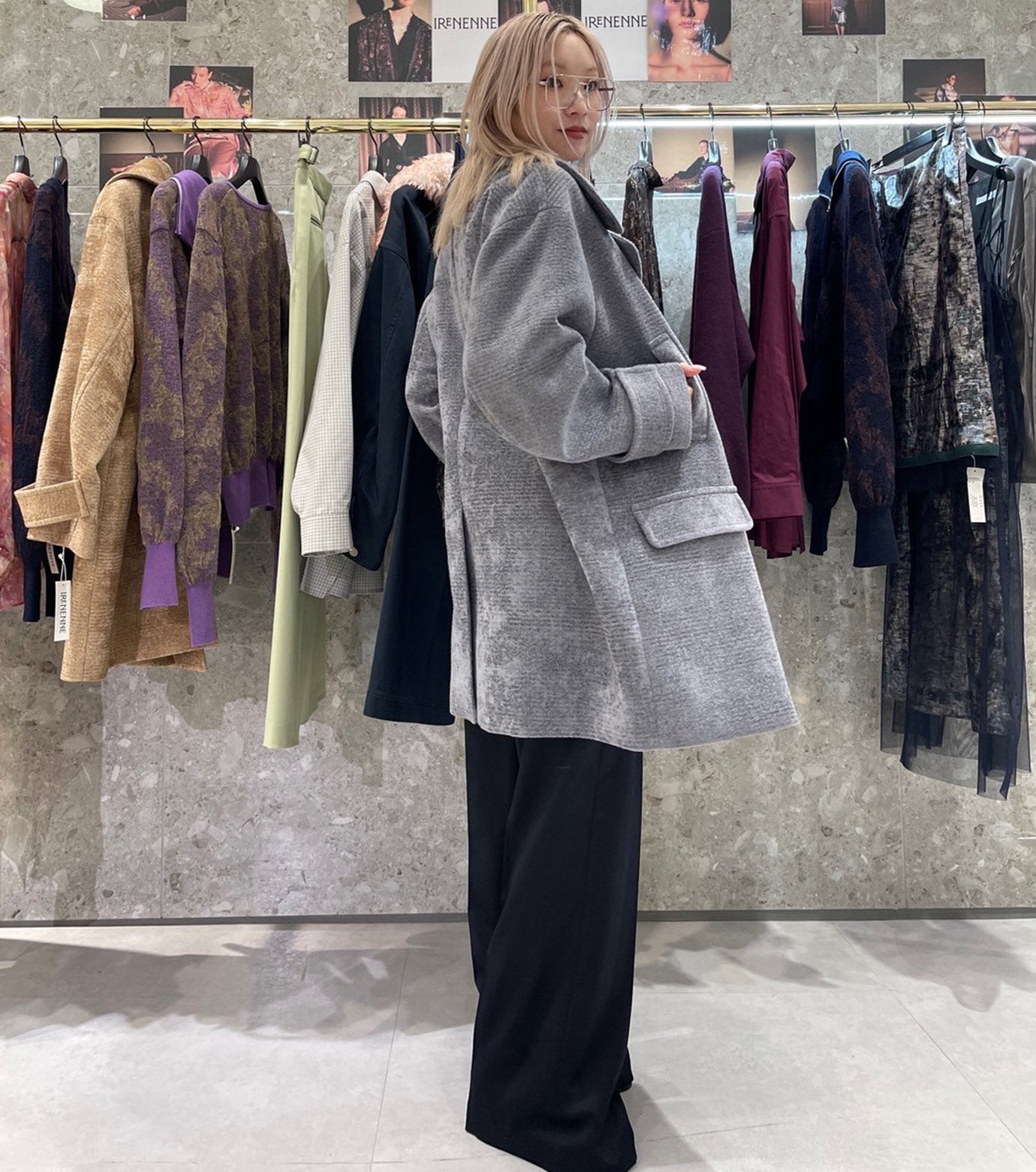 Needle-Punched Velvet Over Coat