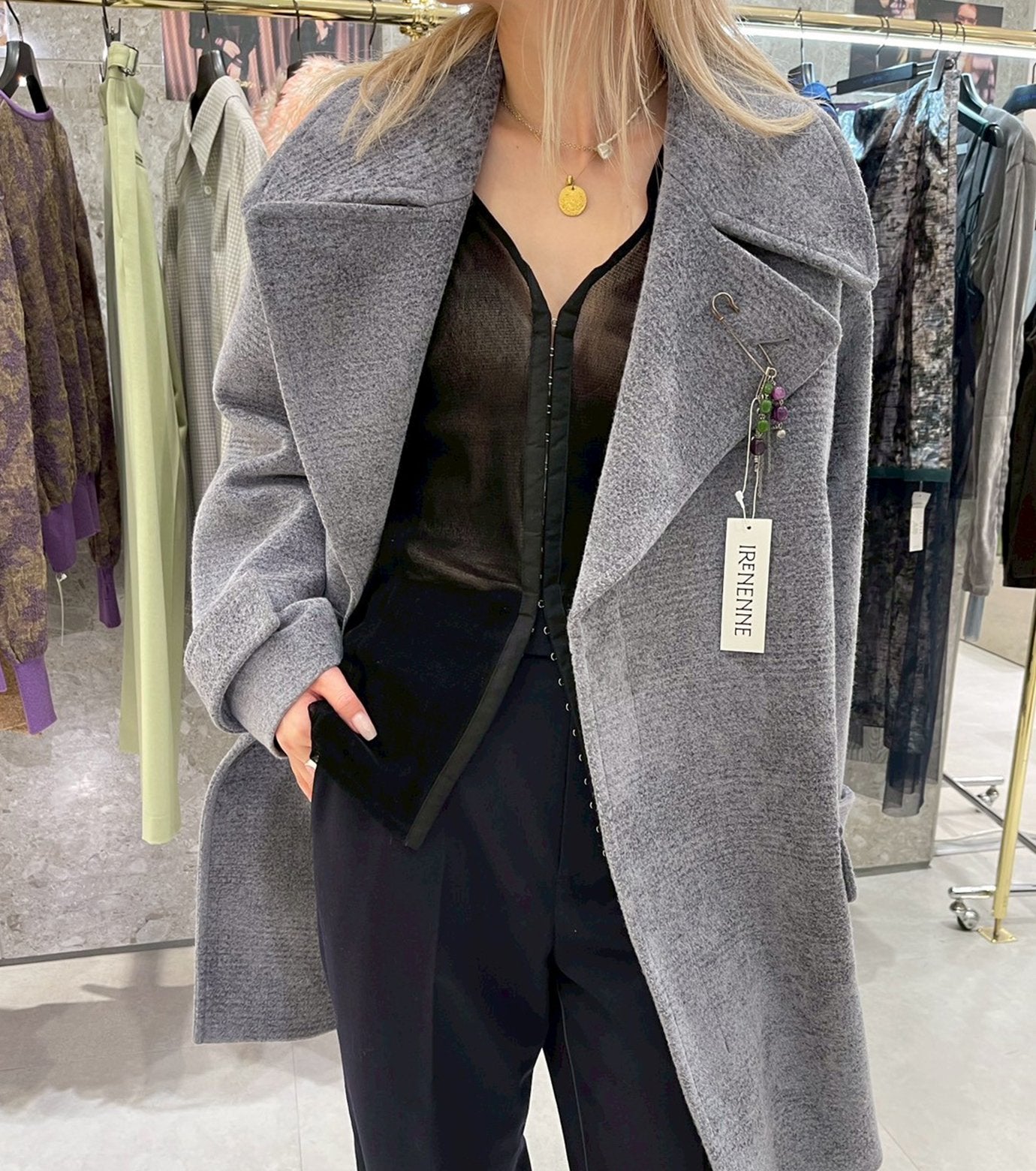 Needle-Punched Velvet Over Coat