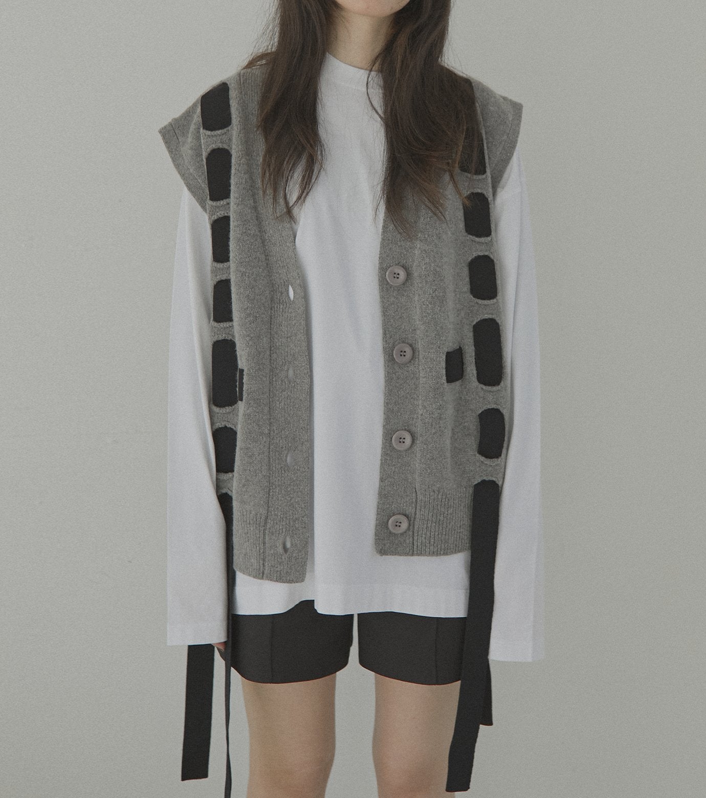 Tape Detail Knit Vest