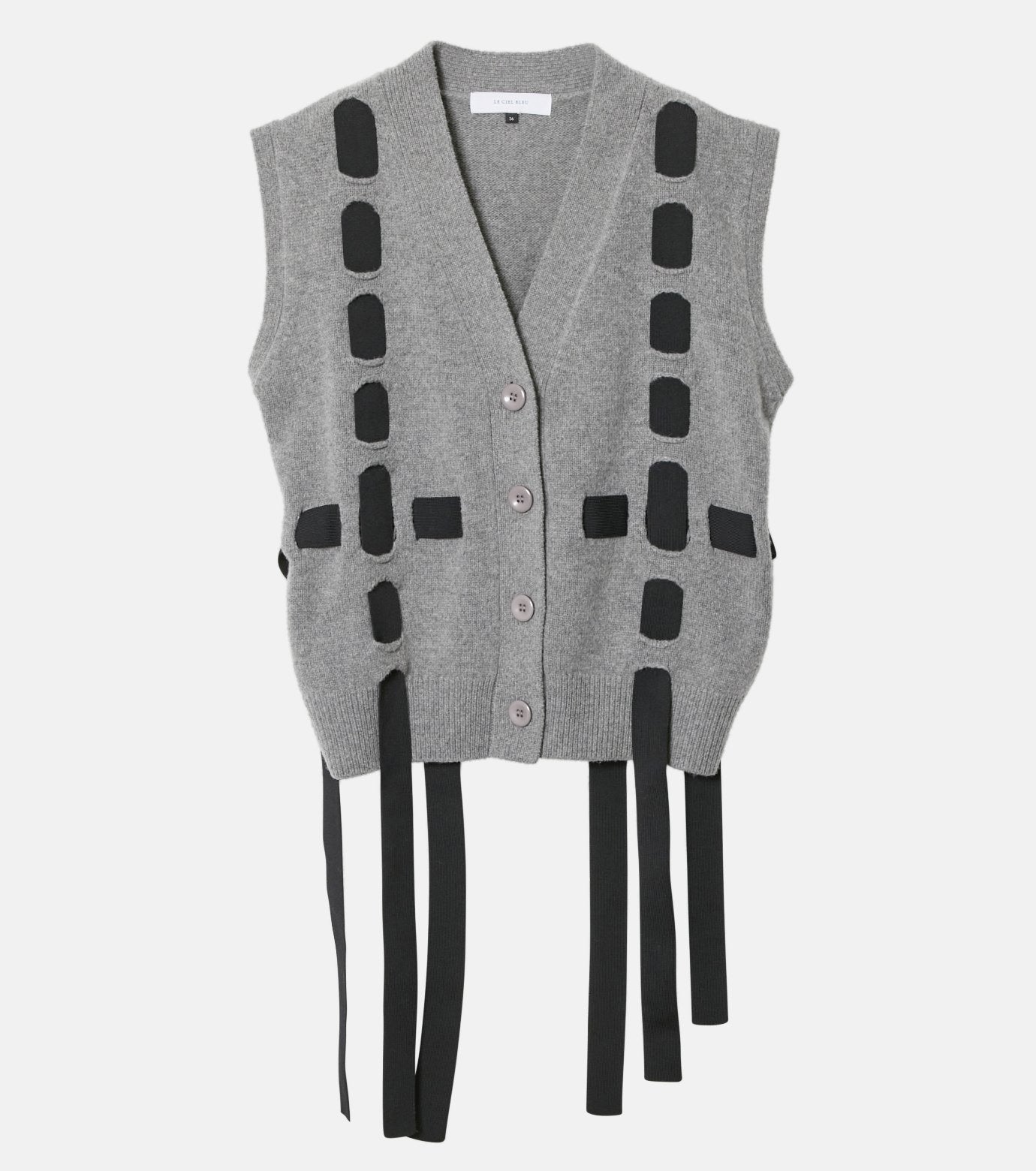 Tape Detail Knit Vest