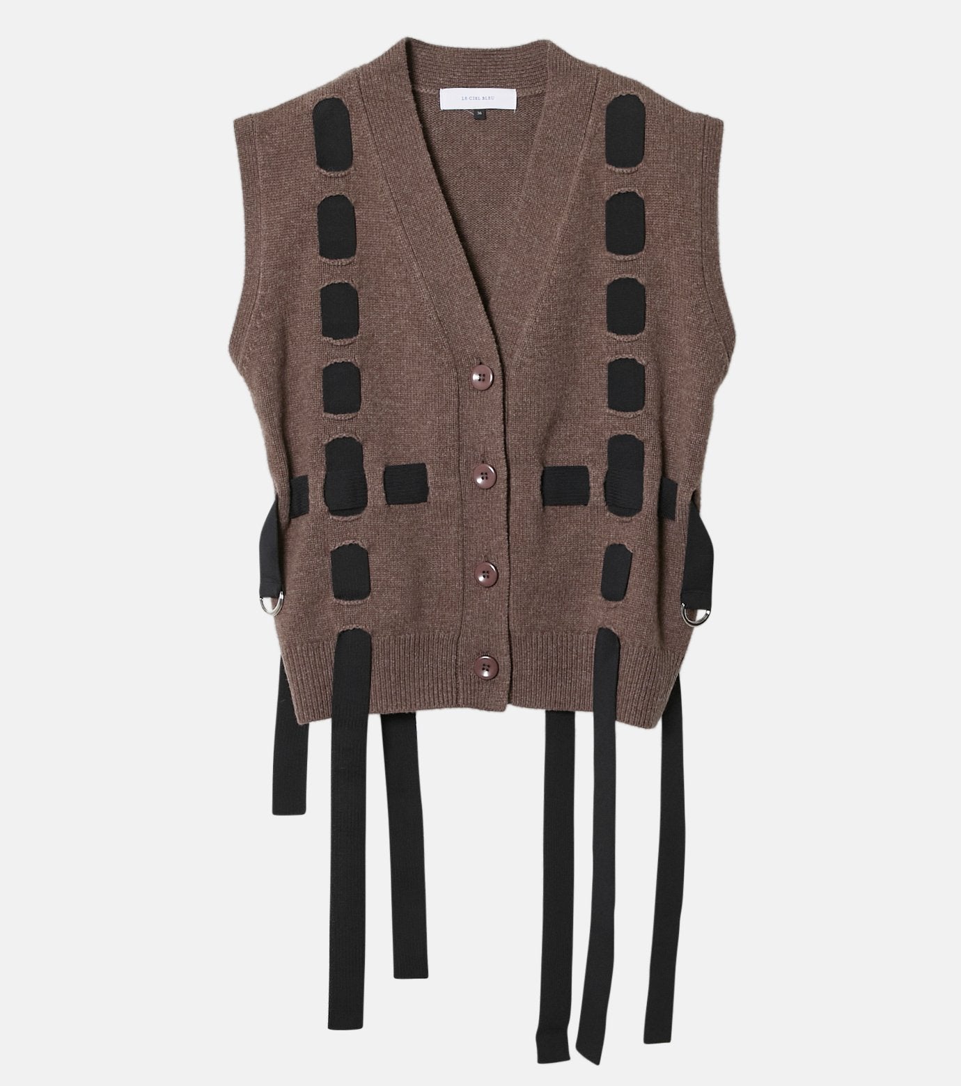 Tape Detail Knit Vest