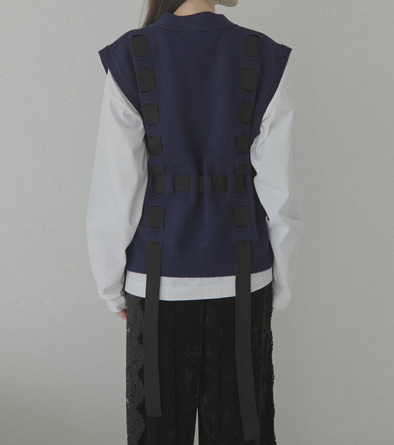 Tape Detail Knit Vest