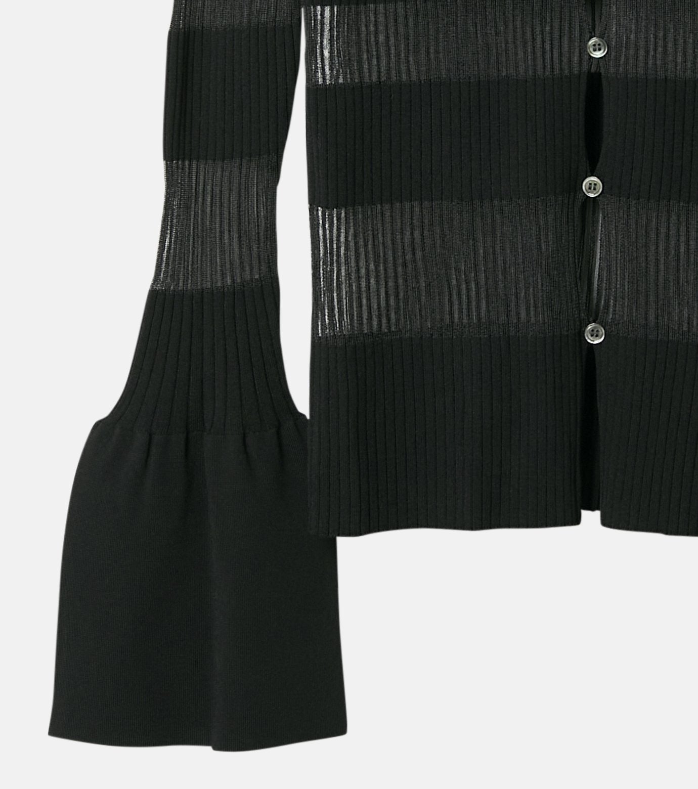 Sheer Rib Stripes Knit