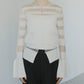 Sheer Rib Stripes Knit