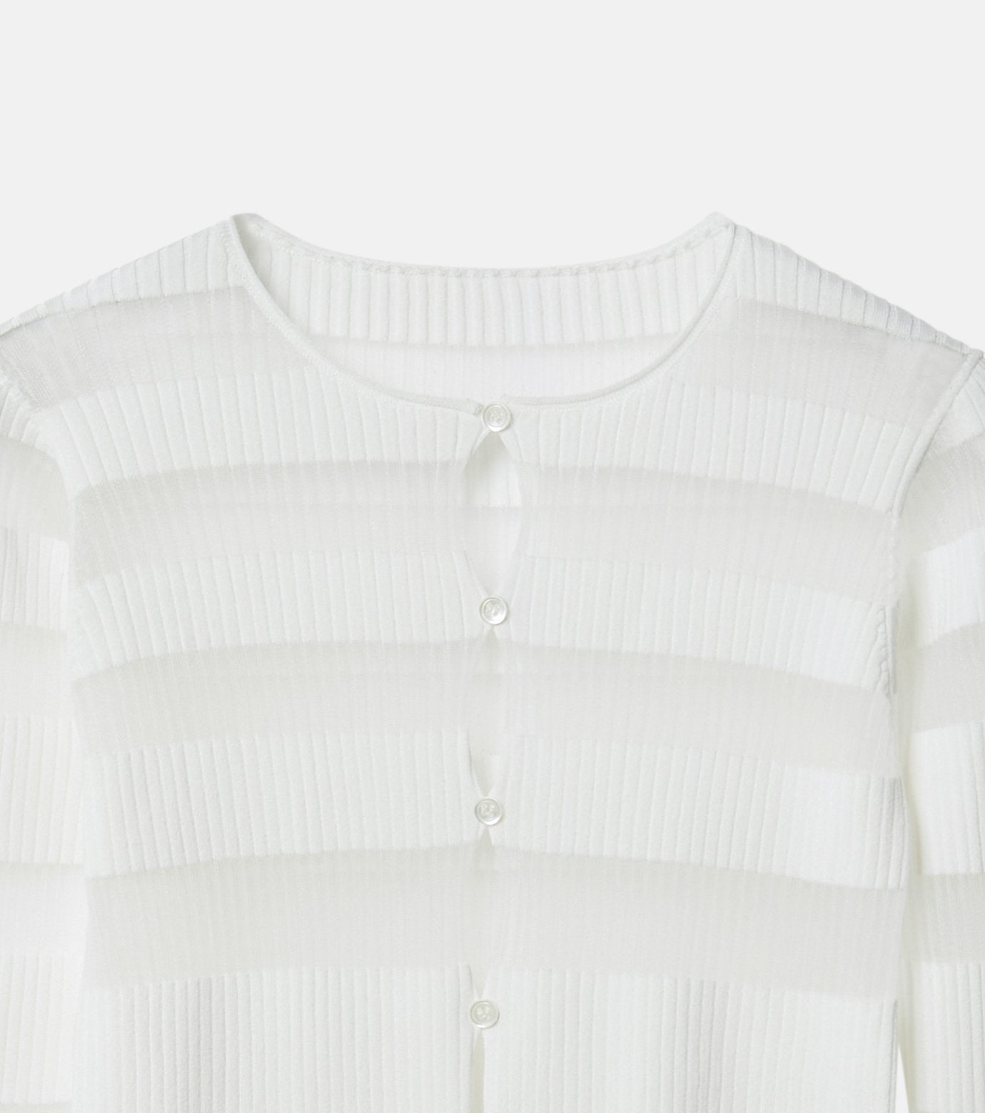 Sheer Rib Stripes Knit