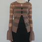 Sheer Rib Stripes Knit