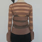 Sheer Rib Stripes Knit