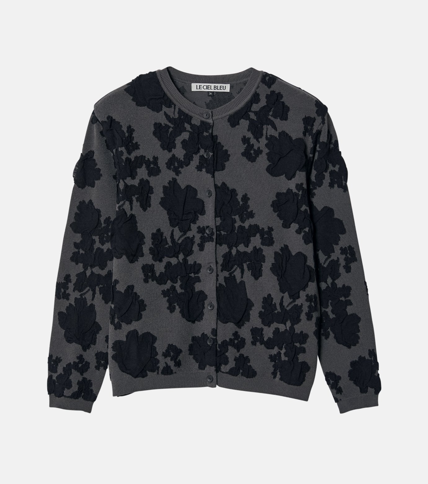 Flower Jacquard Cardigan