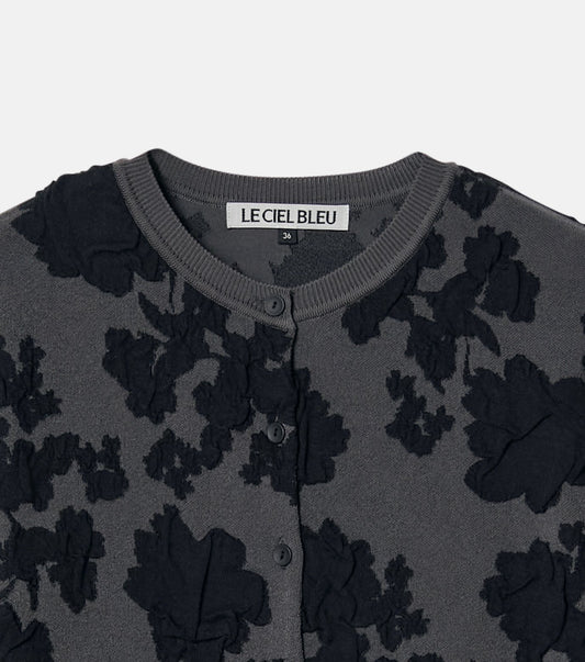 Flower Jacquard Cardigan