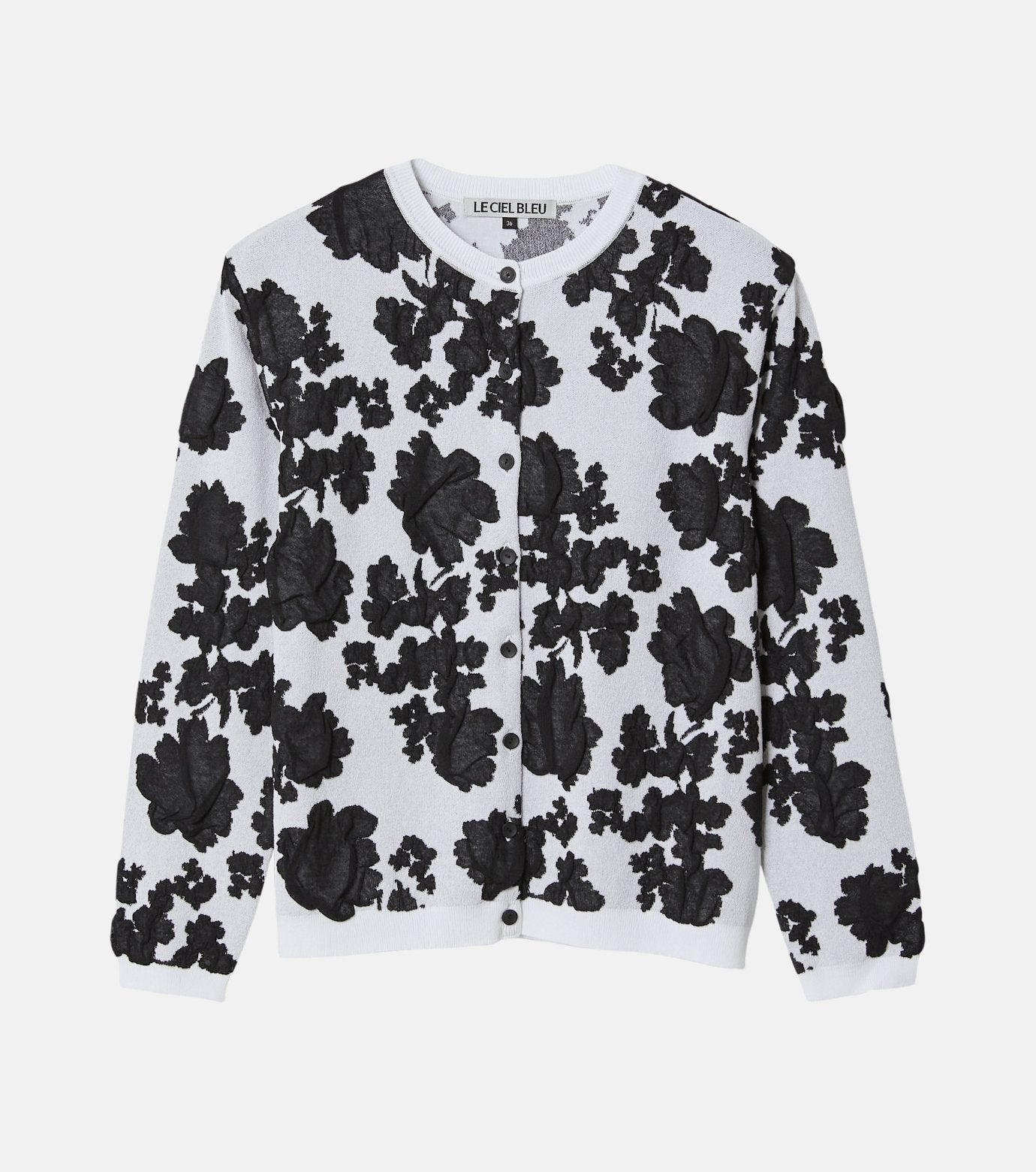 Flower Jacquard Cardigan