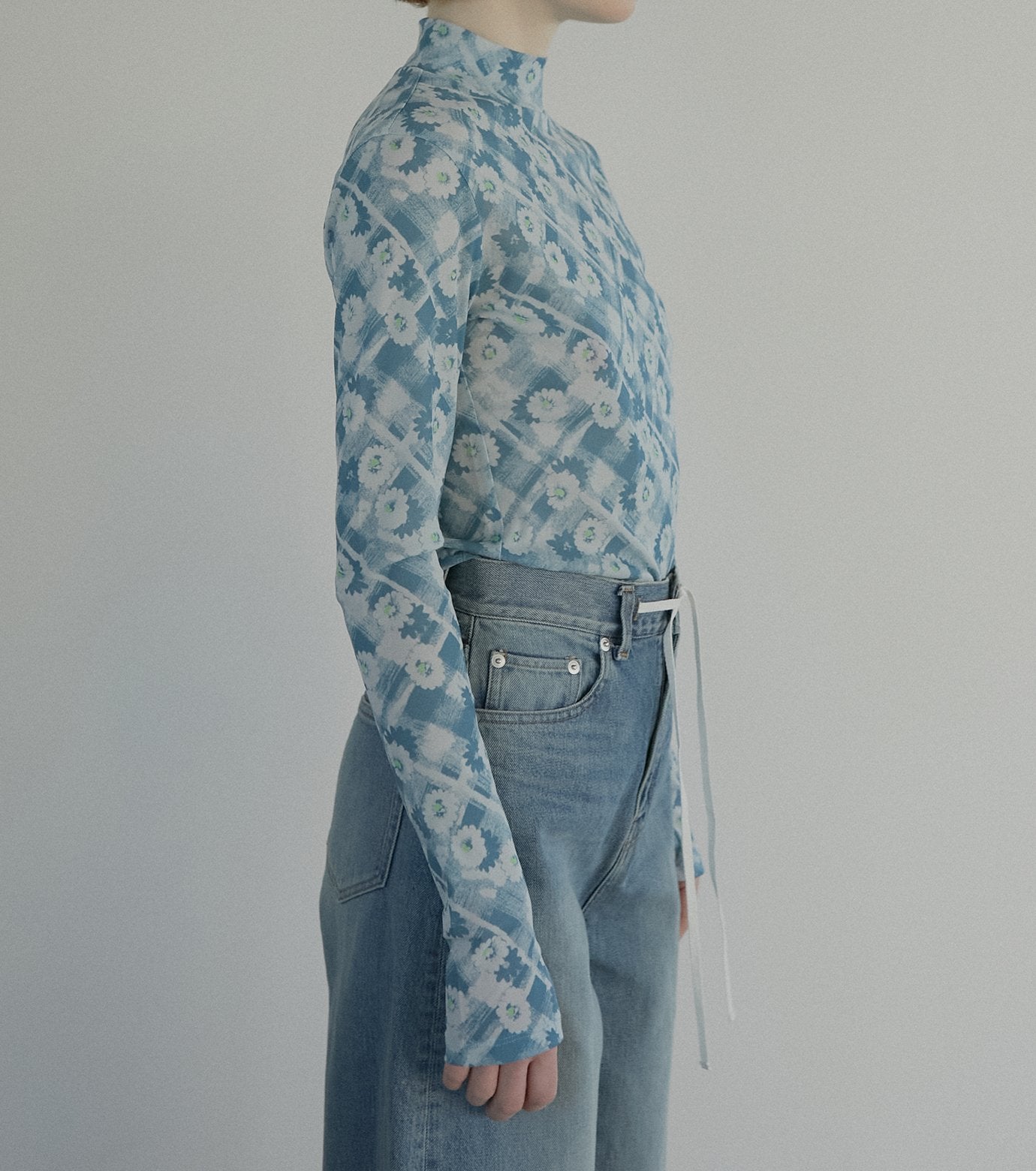 Flower Print Sheer Top