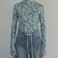 Flower Print Sheer Top