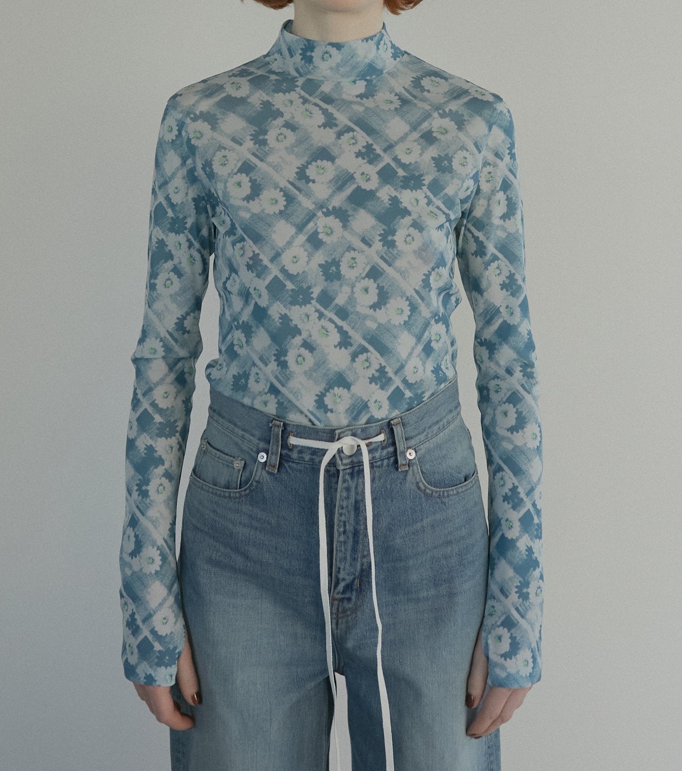 Flower Print Sheer Top