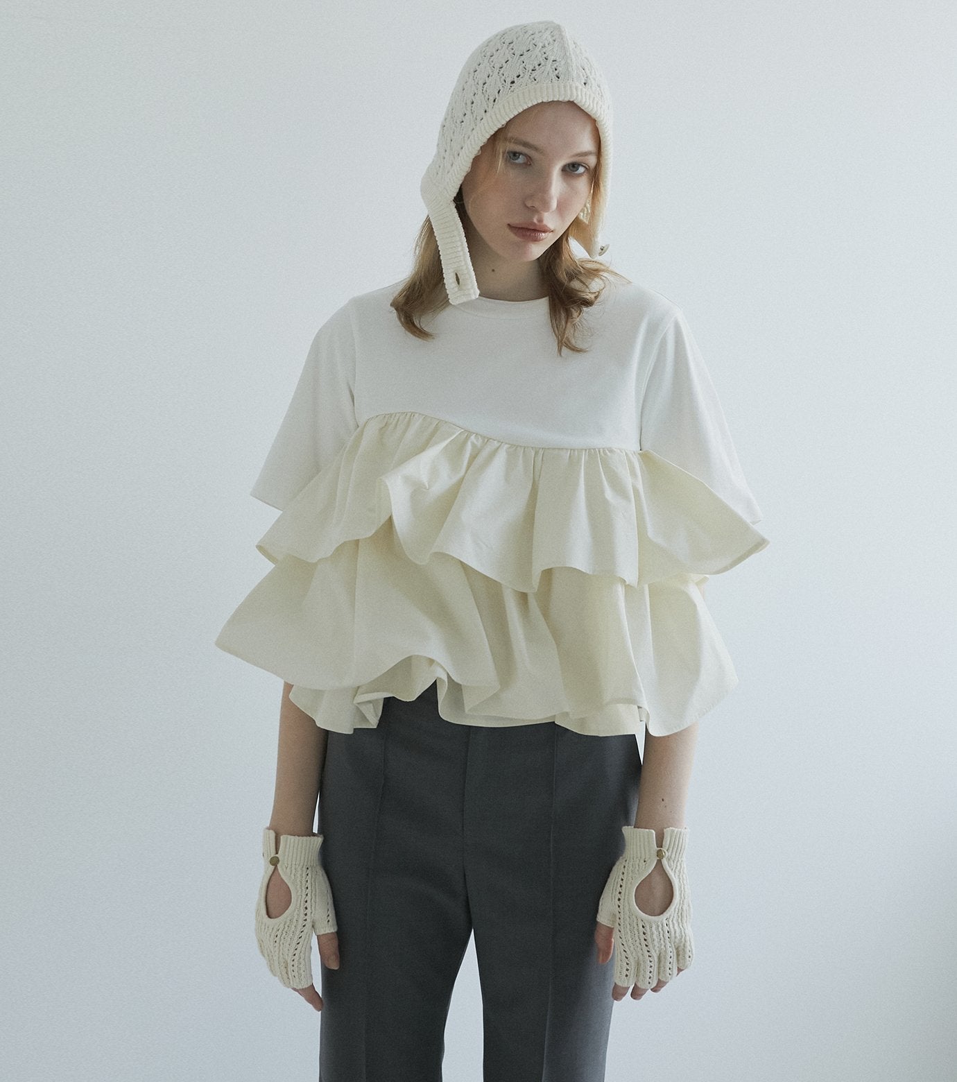 Short Ruffle Cut Tops