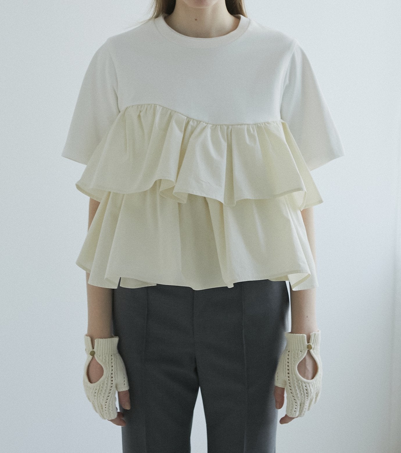 Short Ruffle Cut Tops
