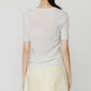 Semi Sheer Triangle Bra Jersey Top