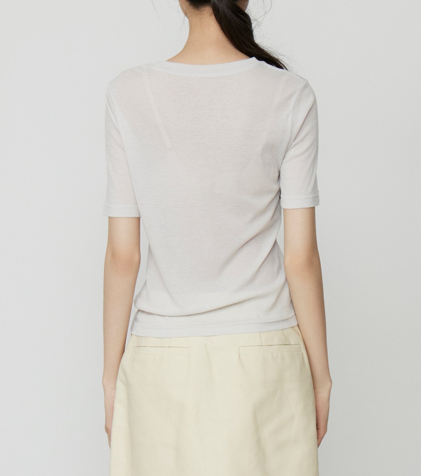 Semi Sheer Triangle Bra Jersey Top