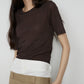 Semi Sheer Triangle Bra Jersey Top