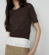 Semi Sheer Triangle Bra Jersey Top
