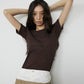 Semi Sheer Triangle Bra Jersey Top