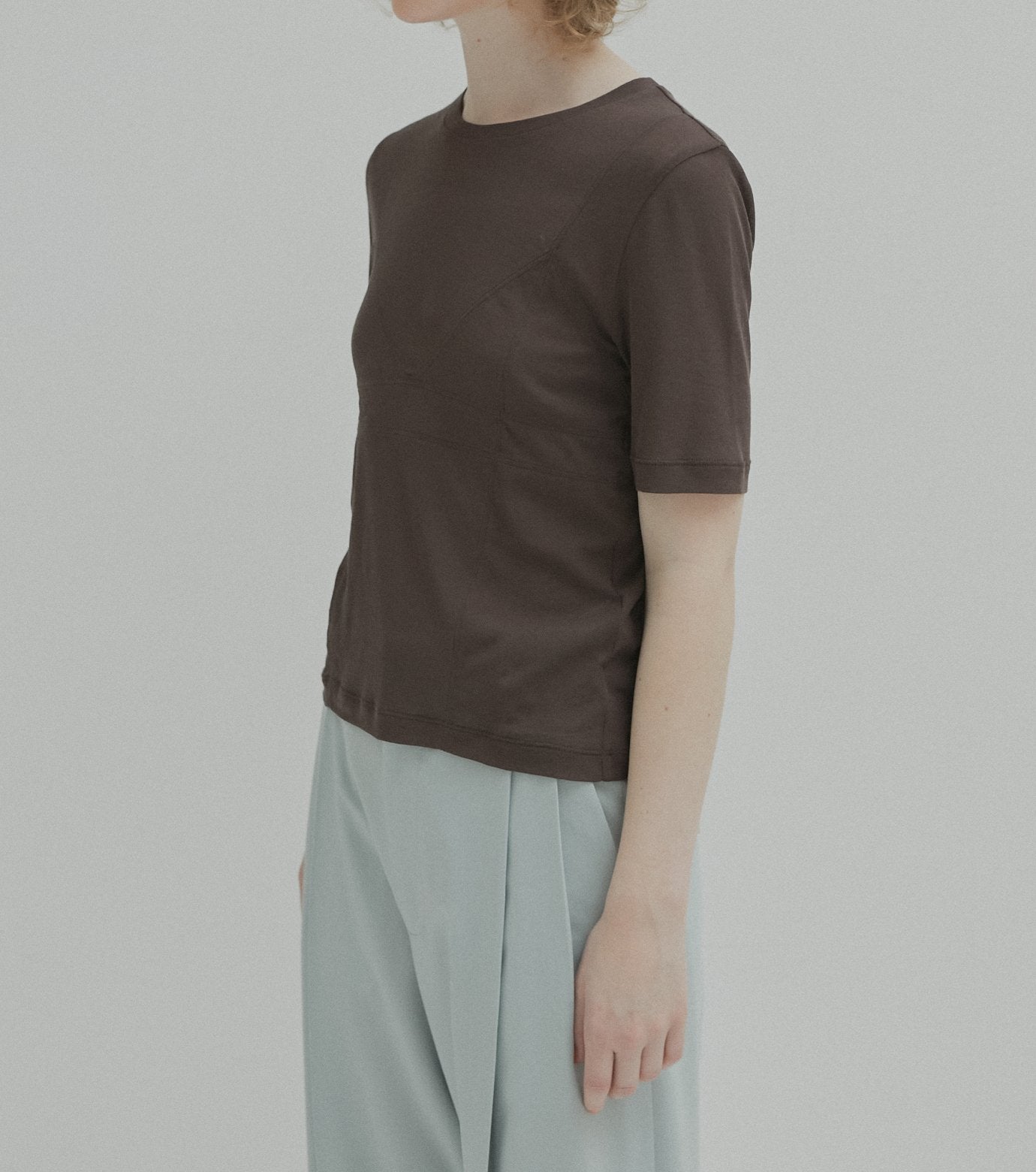 Semi Sheer Triangle Bra Jersey Top