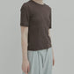 Semi Sheer Triangle Bra Jersey Top