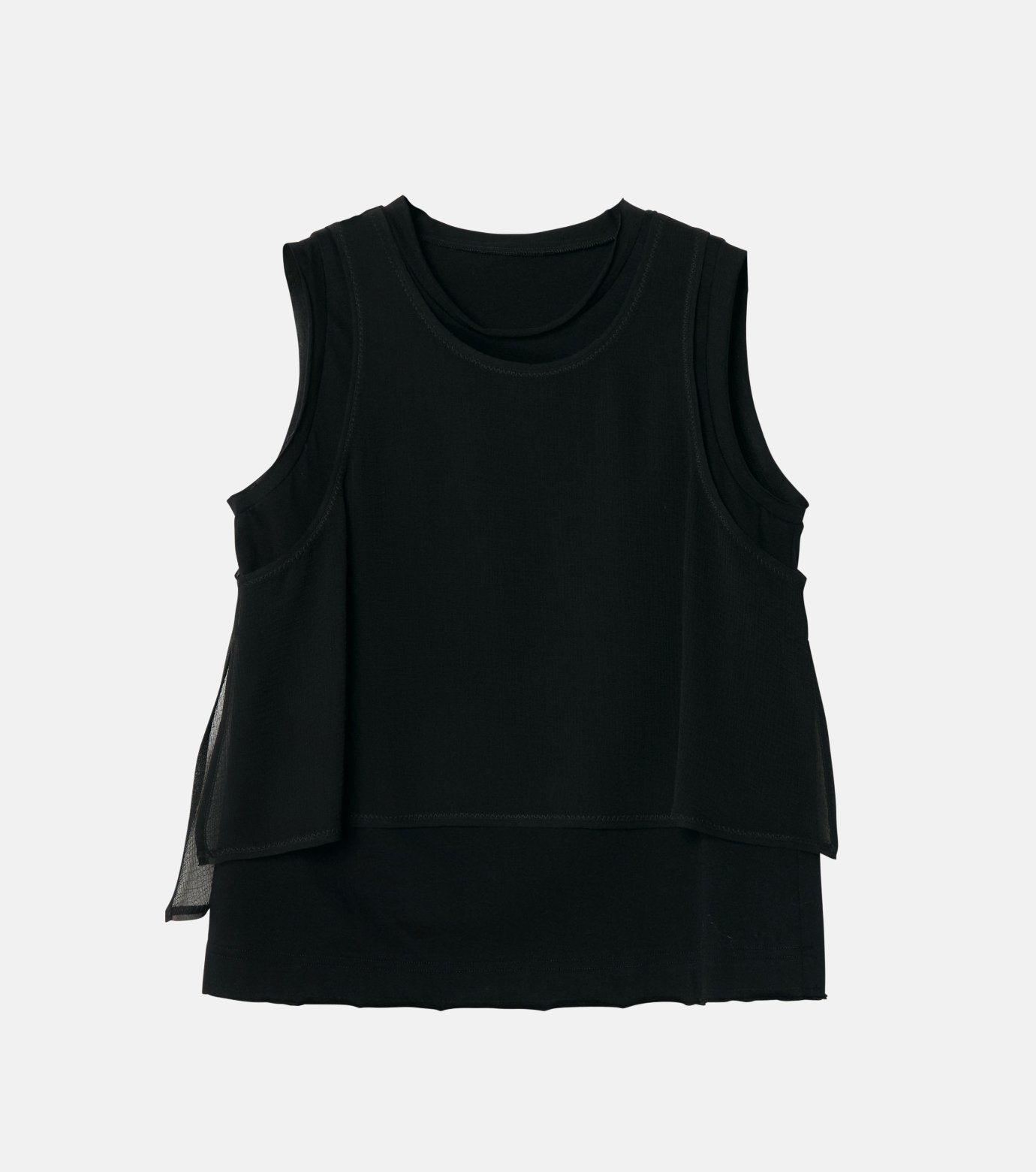 Chiffon x Cotton Tank Top