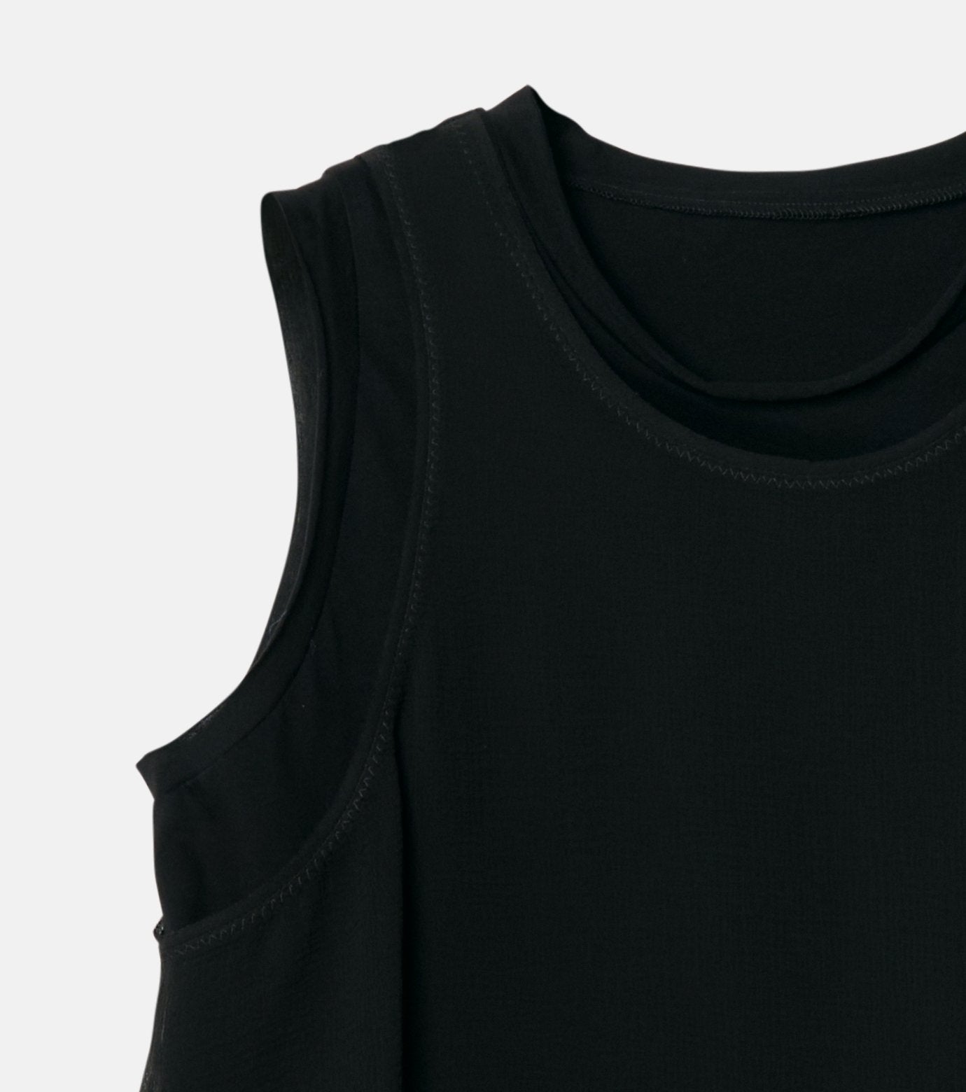 Chiffon x Cotton Tank Top