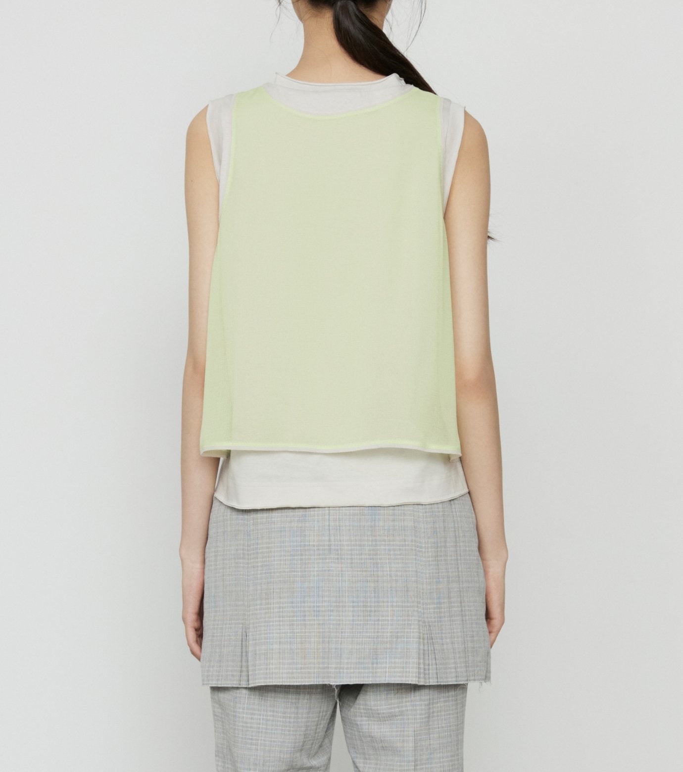 Chiffon x Cotton Tank Top
