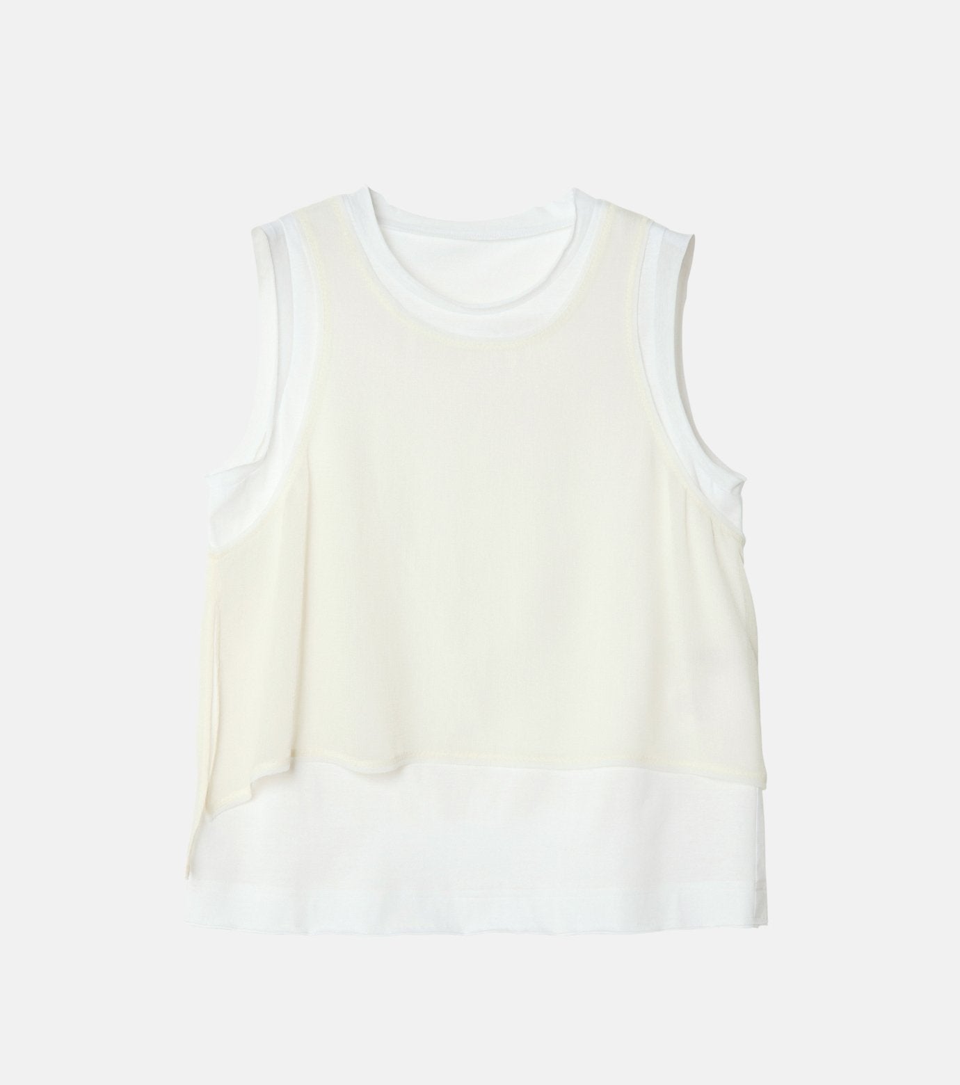 Chiffon x Cotton Tank Top