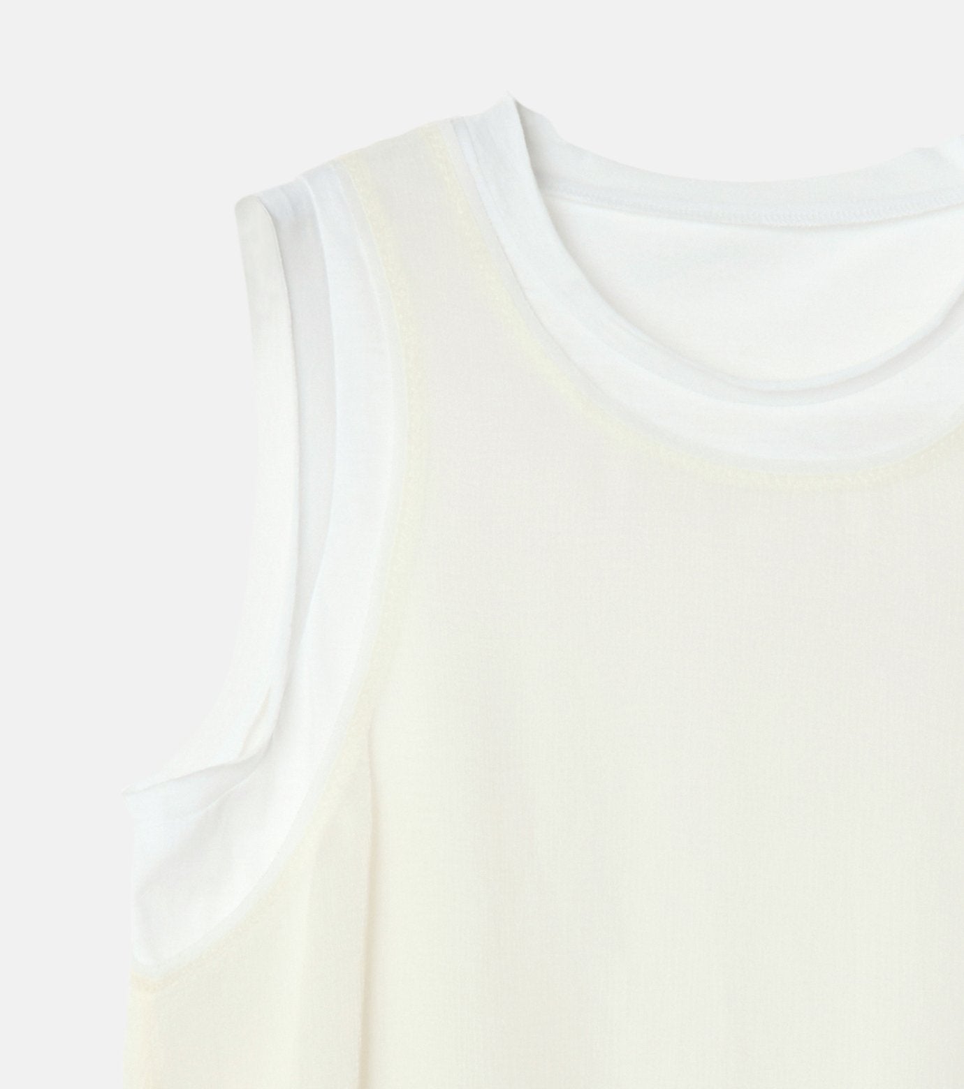 Chiffon x Cotton Tank Top