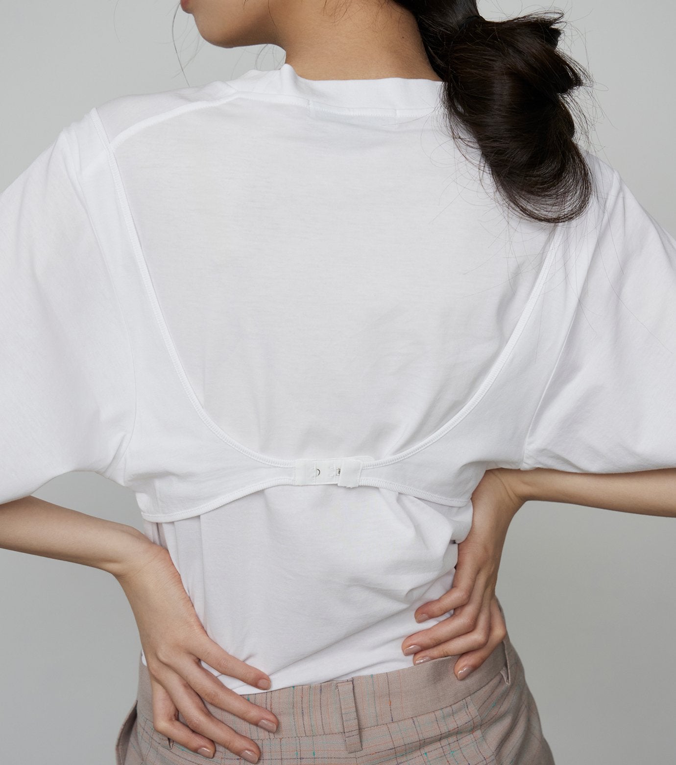 T-Shirt with Hook and Eye Detail