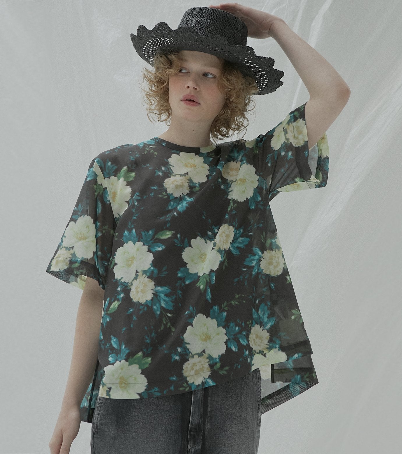 Vintage Floral Capelet Top