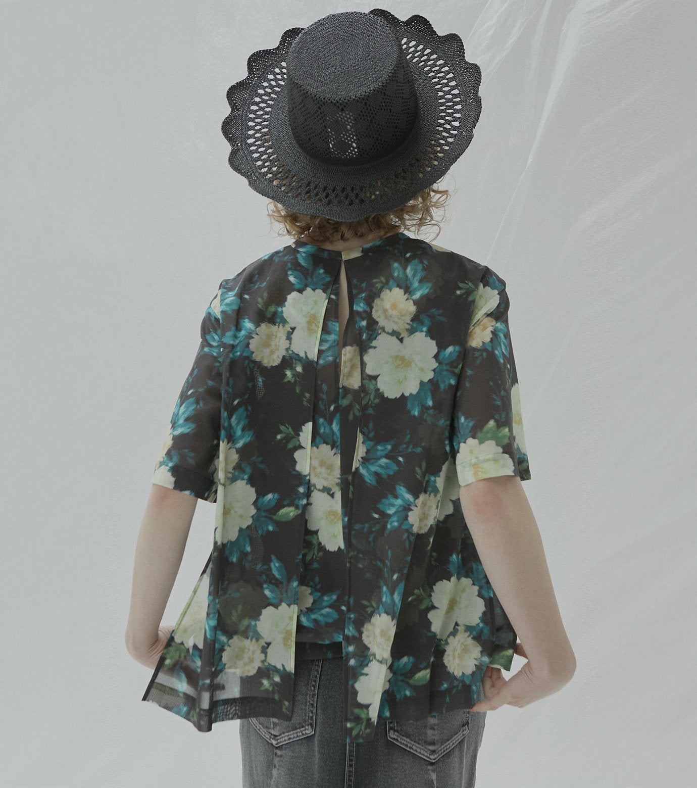 Vintage Floral Capelet Top