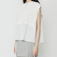 Striped Sleeveless Shirt with Lace Bib