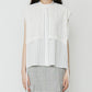 Striped Sleeveless Shirt with Lace Bib