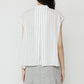 Striped Sleeveless Shirt with Lace Bib